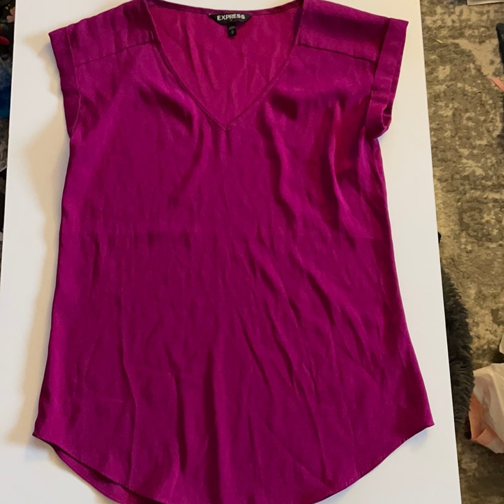 Magenta. Express Short Sleeve Blouse